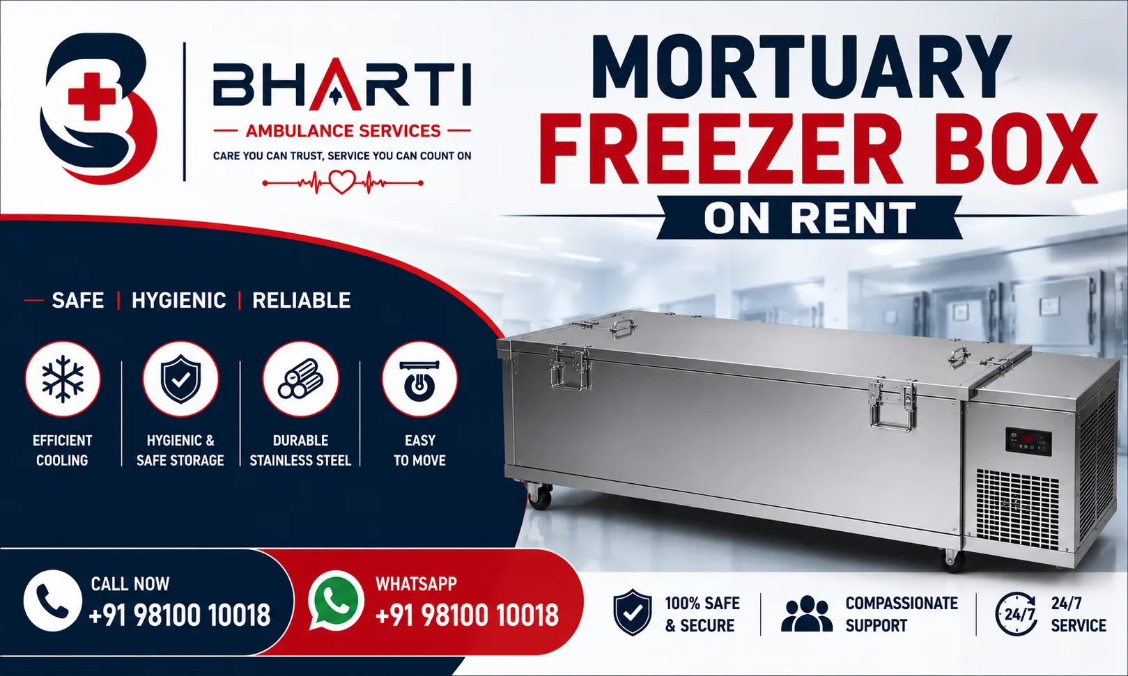 Mortuary Freezer Box on Rent
